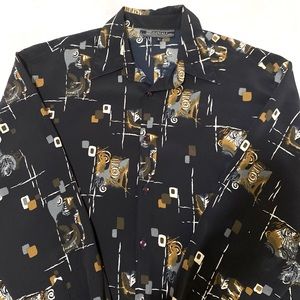 Men’s Elegant Printed Dress Shirt size Large
